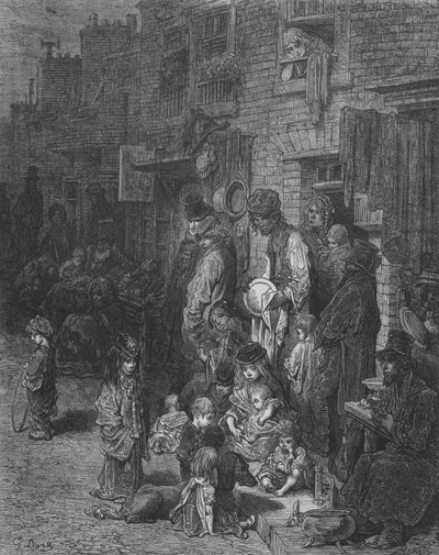 Une rue à Whitechapel - Gustave after Dore